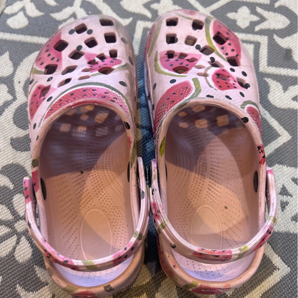 Kids Pink Watermelon Clogs size 13/1